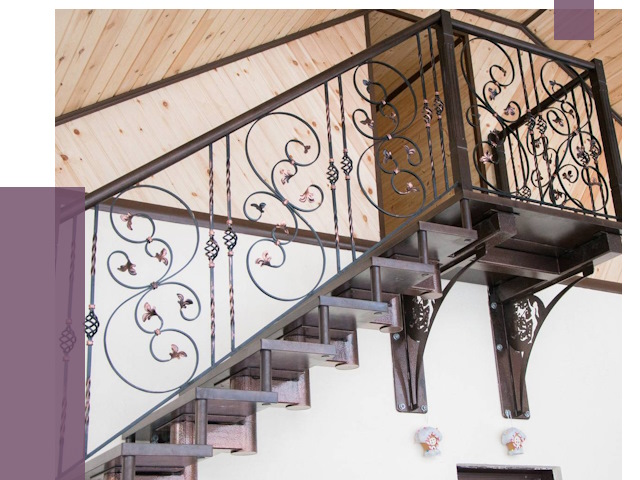 Кованые лестницы в Находке от 80457 руб. под ключ