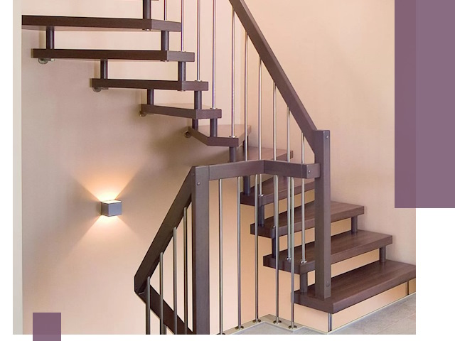 Изготовление лестниц на больцах в Находке под ключ