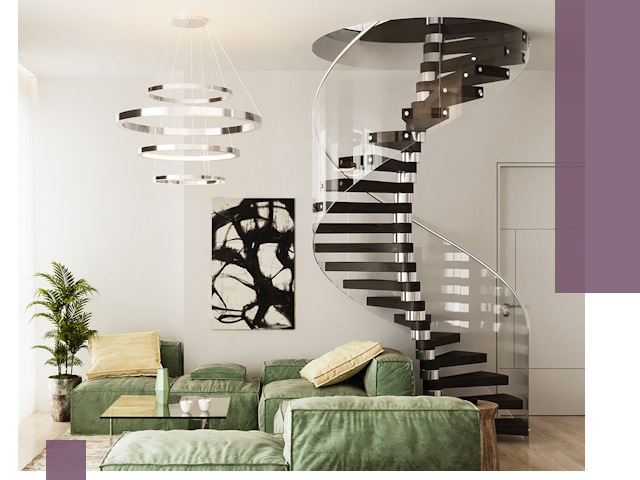 Лестницы для двухуровневой квартиры в Находке — изготовление и монтаж