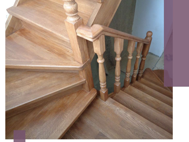 Дубовые лестницы под ключ в Находке: изготовление и монтаж