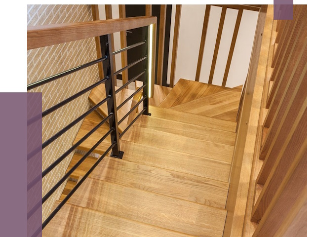 Лестницы из ясеня в Находке под ключ от 10109 руб. 