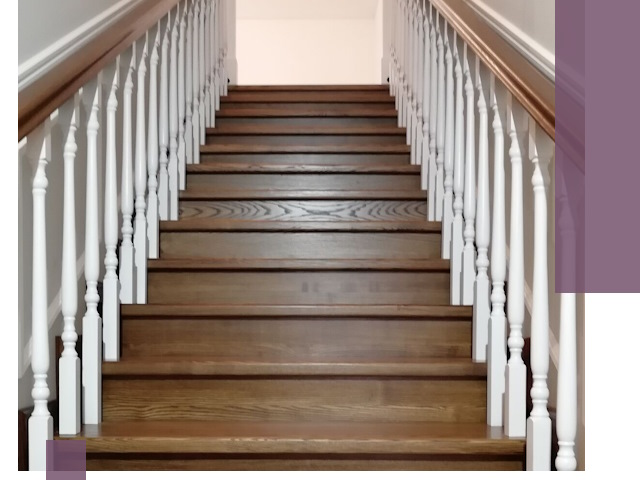 Лестницы из ясеня на заказ в Находке — изготовление и монтаж