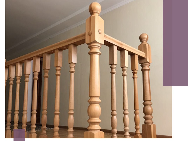 Деревянные перила на заказ в Находке: монтаж и изготовление