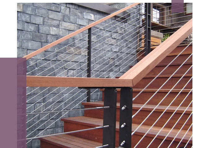 Тросовые перила под ключ в Находке от 7839 руб. 