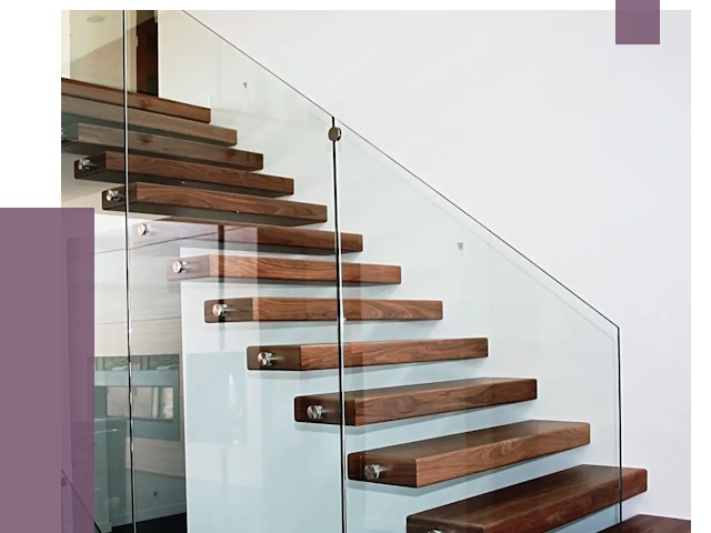 Стеклянные перила для лестницы в Находке от 14957 руб.