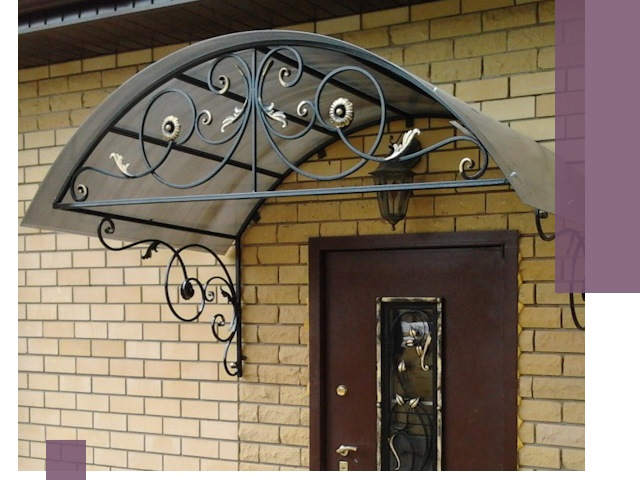 Изготовление козырьков из металла под ключ в Находке