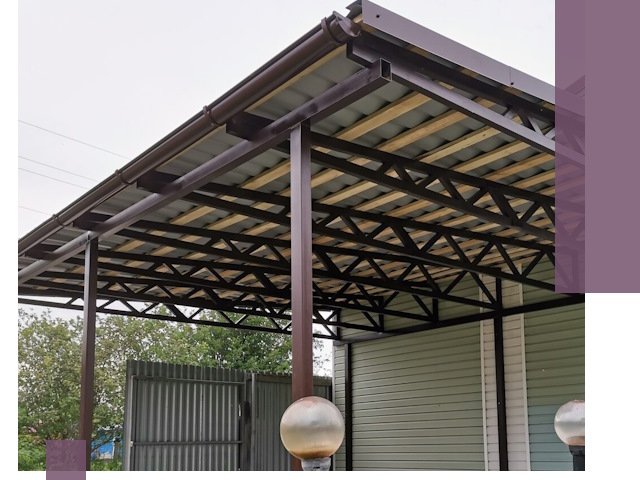 Навесы под ключ в Находке: изготовление, монтаж и гарантия