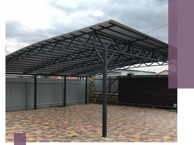 Недорогие навесы под ключ в Находке — изготовление и монтаж