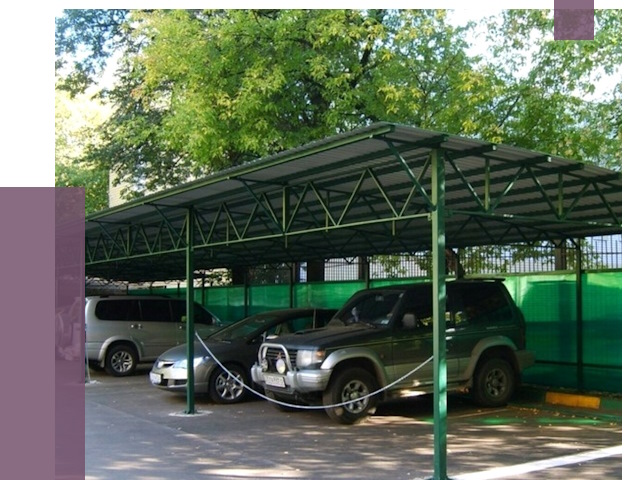 Навесы для парковки в Находке от 80973 руб. заказать | ПРОЛЁТ-Нхд