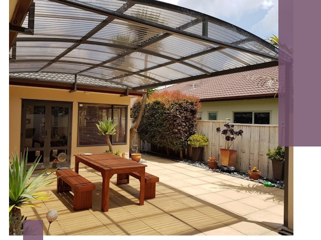 Навесы во двор под ключ в Находке — изготовление и монтаж