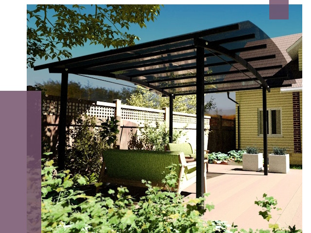 Навесы для террасы в Находке от 13152 руб. под ключ | ПРОЛЁТ-Нхд