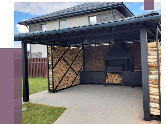 Навесы для барбекю в Находке от 12842 руб. под ключ | ПРОЛЁТ-Нхд