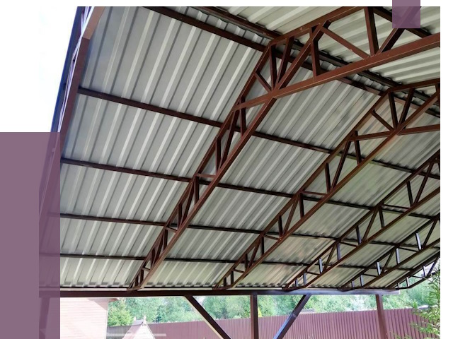 Навесы из профнастила в Находке от 7427 руб. | ПРОЛЁТ-Нхд