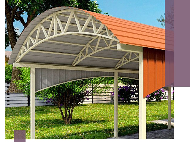 Навесы из профнастила под ключ в Находке — установка и монтаж