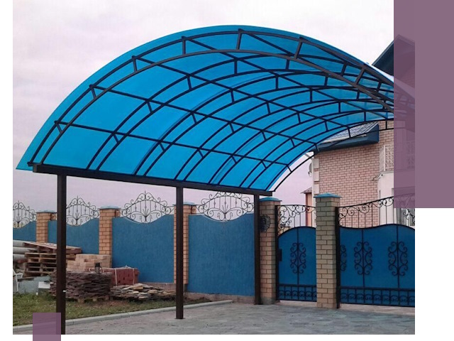 Арочные навесы под ключ в Находке — изготовление и монтаж