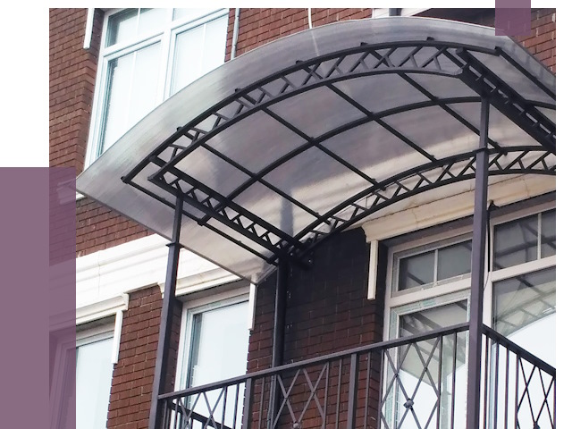 Козырьки над балконом в Находке от 8716 руб.  | ПРОЛЁТ-Нхд