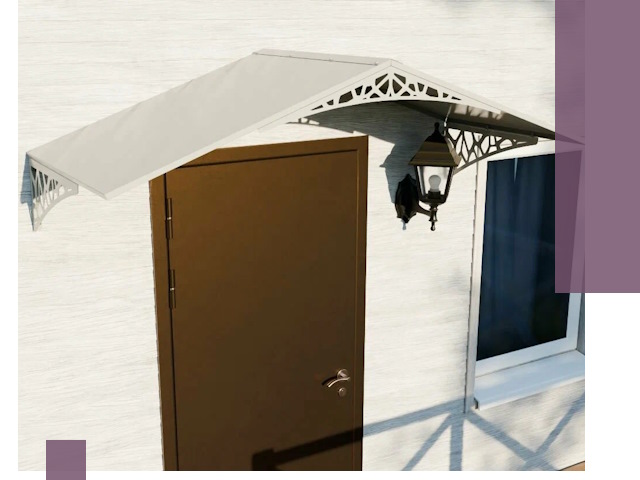 Металлические козырьки на входы и террасы в Находке