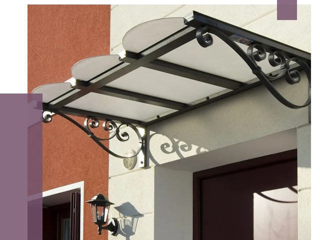 Односкатные козырьки в Находке от 8458 руб.  | ПРОЛЁТ-Нхд