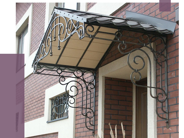 Двускатные козырьки в Находке под ключ от 12894 руб.