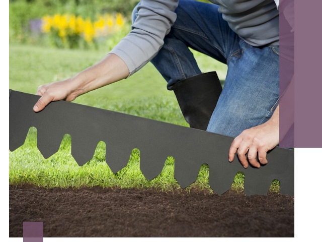 Металлические бордюры для газона в Находке — изготовление и монтаж